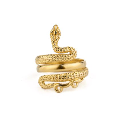 Snake Ring - 925 Sterling Silver and Gold Plated