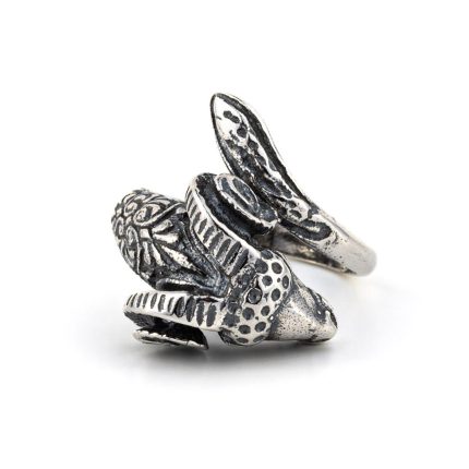 Ram's Head Ring in Sterling silver
