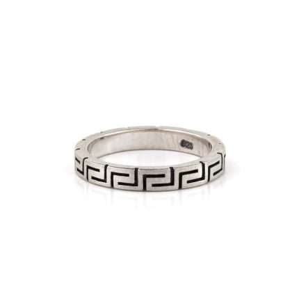 Greek Key Eternity Ring - 925 Sterling Silver