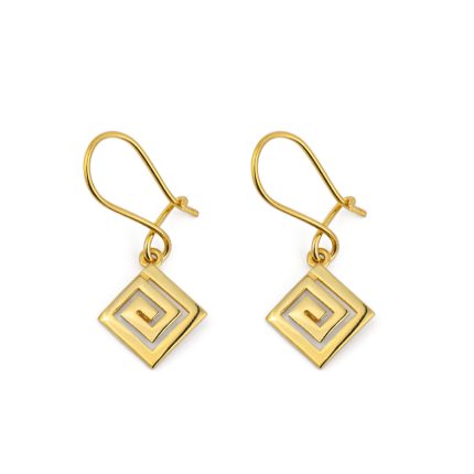 Meander Greek Key Earrings
