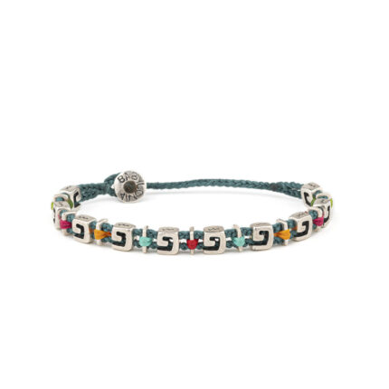 Babylonia Bracelet Colorful Meander Links – 935 Sterling Silver
