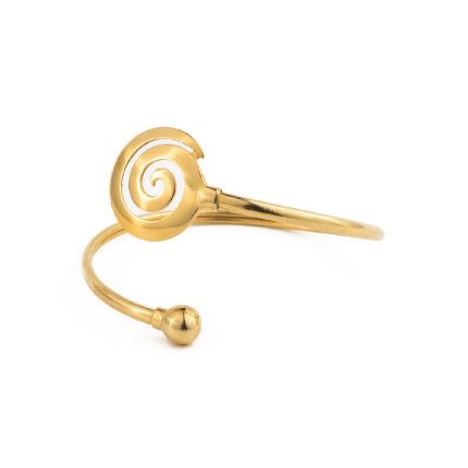 Spiral Hinge Bracelet - 925 Sterling Silver and Gold Plated
