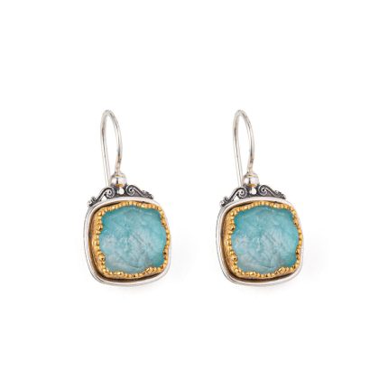 Gerochristo - Iris Earrings in Sterling Silver with Amazonite