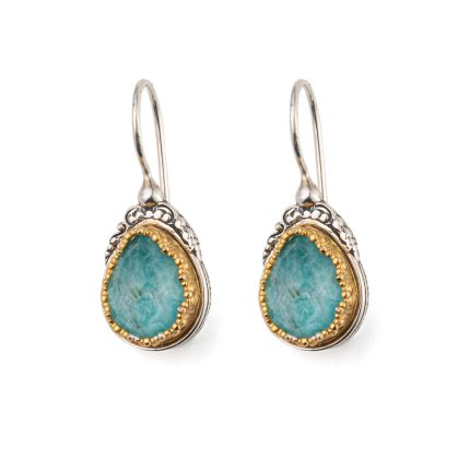 Gerochristo – Iris Earrings in Sterling Silver with Amazonite