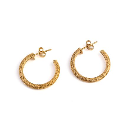 Small Hoop earrings in Gold plated silver 925