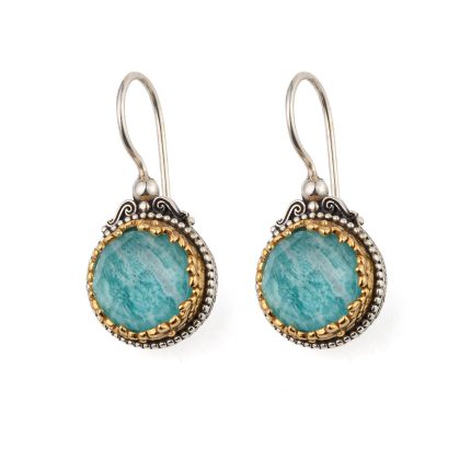 Gerochristo - Dione round earrings in Sterling silver with Gemstones