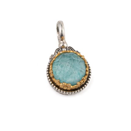 Gerochristo – Dione round pendant with Gemstones