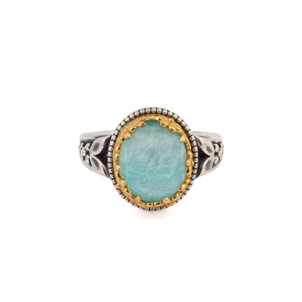 Gerochristo – Dione ring with Amazonite - 925 Sterling silver