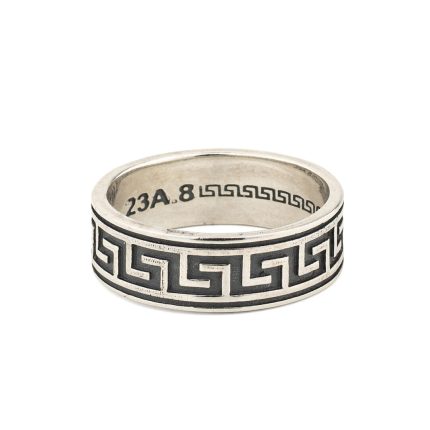 Classic Greek Key Band Ring – Sterling Silver 925