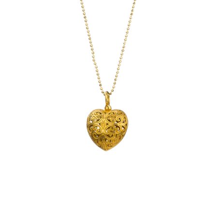 Gerochristo - Kallisto Heart pendant in Gold plated silver 925