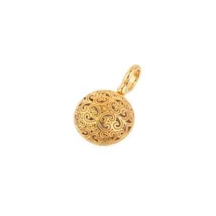 Kallisto round pendant in Gold plated silver 925