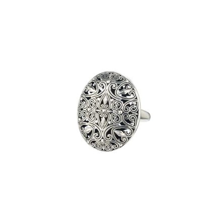 Gerochristo - Kallisto Oval Ring in oxidized silver