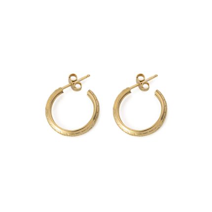 Meander Greek Key Hoop Earrings – 925 Sterling Silver and Gold Plated
