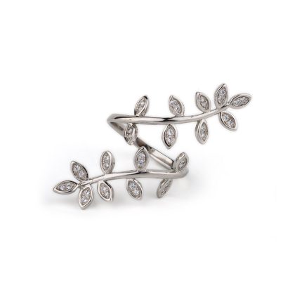 Olive Leaf Branch Ring - 925 Sterling Silver