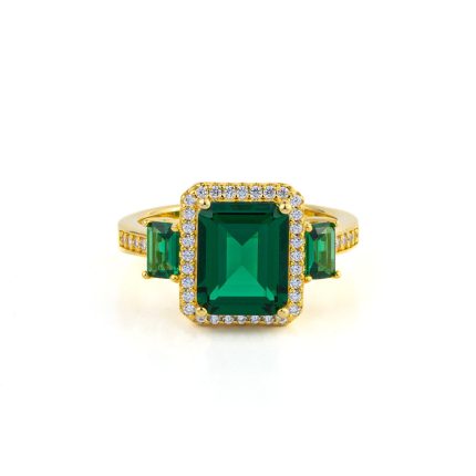 Green Cubic Zirconia Ring