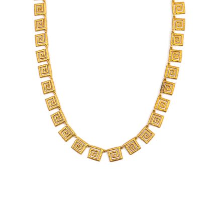 Greek Key Meander Lace Necklace