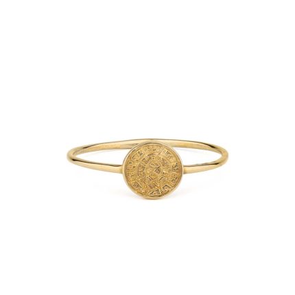 Phaistos Disc Ring - 14k Gold