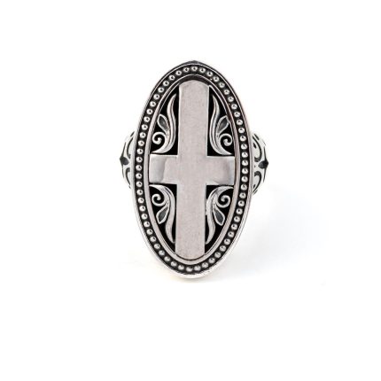 Oval Cross Ring