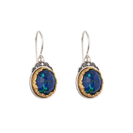 Gerochristo - Iris Earrings in Sterling Silver with Gold Plated Parts
