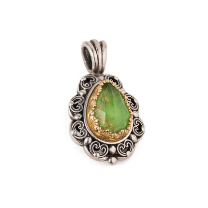 Gerochristo - Penelope Pendant is Sterling Silver with Gemstone