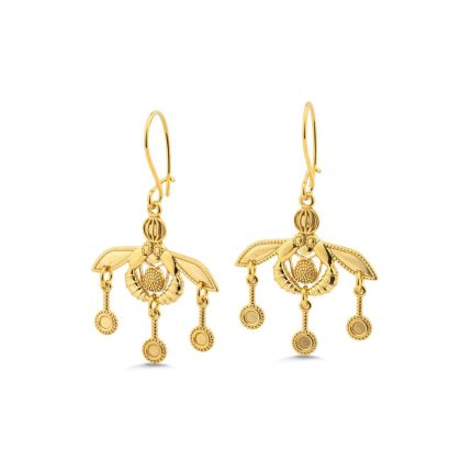 Greek Minoan Bees Earrings – Sterling Silver and Gold Plated
