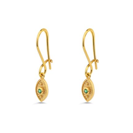 Evil Eye Drop Earrings with Zircon