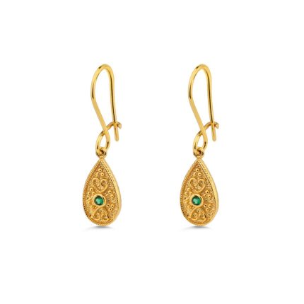 Byzantine Drop Earrings with Zircon