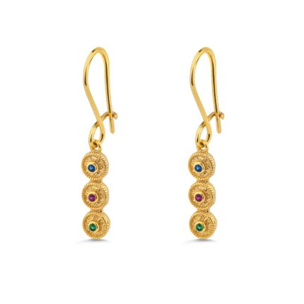 Byzantine Multicolor Zircon Earrings