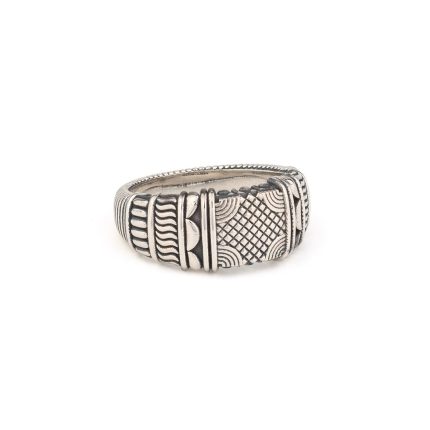 Gerochristo - Alexandrian Wide Band Ring - 925 Sterling Silver