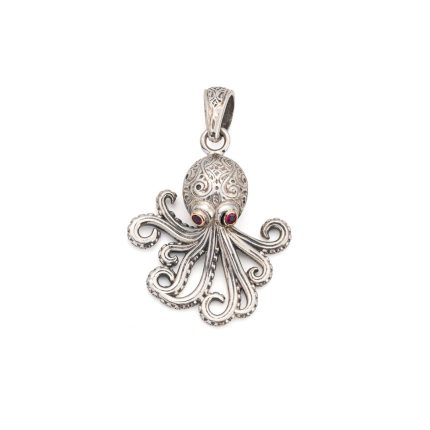 Gerochristo - Octopus Pendant in 18K Gold and Sterling Silver