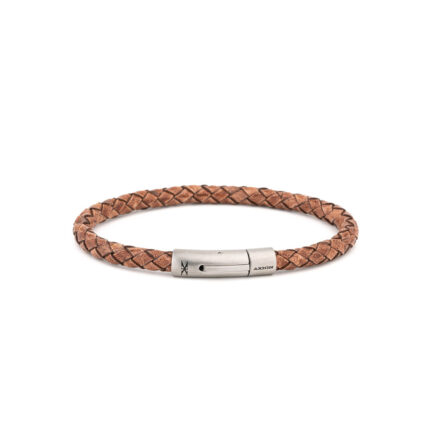 Axion Leather Bracelet with Stainless Steel Clasp