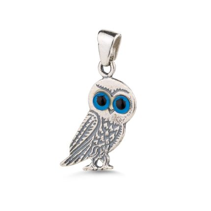 Wisdom Owl Pendant in 925 Sterling Silver