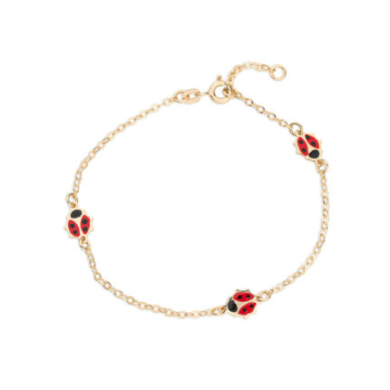 9K Gold Ladybugs Bracelet for Children