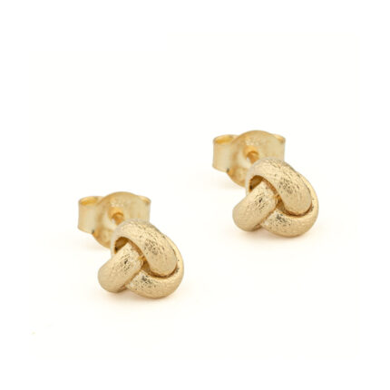 9K Gold Knot Stud Earrings