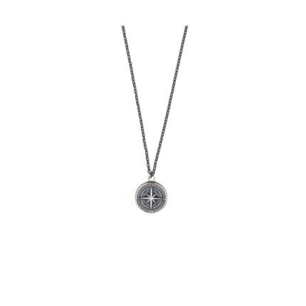Men’s Silver Compass Pendant