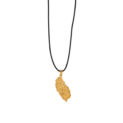 Eye Cord Necklace - 925 Sterling Silver and Gold Plated