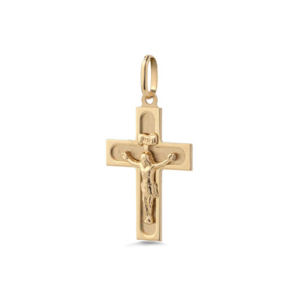 Crucifix Jesus Cross Gold Pendant