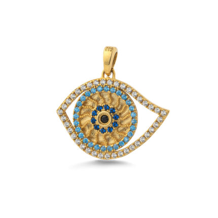 Constantinato Flouri Amulet Eye – 9K Gold Protection Pendant