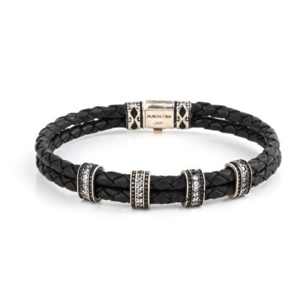 Leather Bracelet with zircon
