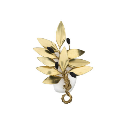 Olive Tree with Olives Décor on Marble Stone