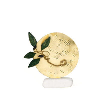 Circle Décor Olive Branch Stand on Thassos Marble