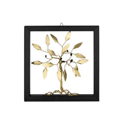 Olive Tree Wall Decoration with Wooden Frame