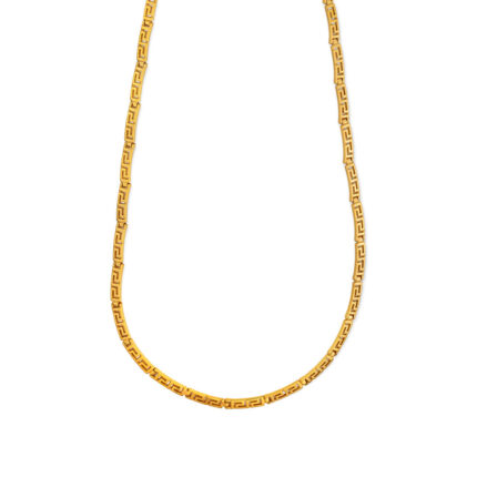 Eternity Meander Necklace in Sterling Silver Gold Plated