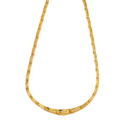 Greek Key Meander Motif Necklace in Sterling Silver