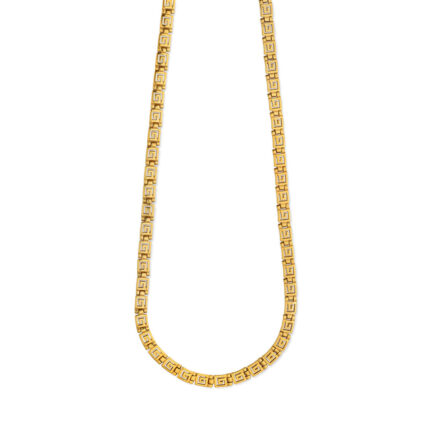 Eternity Greek Key Necklace in Sterling Silver