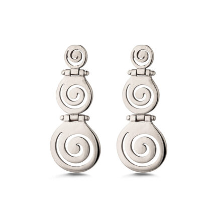 Sterling Silver 925 Spiral Drop Earrings
