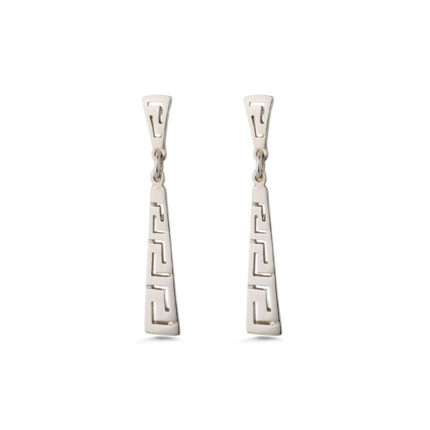 Meander Drop Earrings - Sterling Silver 925