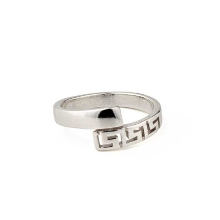Meander Ring in 925 Sterling Silver – Unique Key Motif