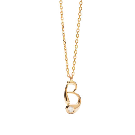 PDPAOLA B Initial Pendant Necklace