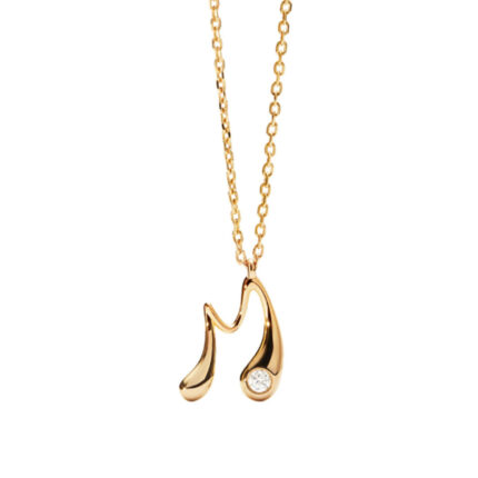 PDPAOLA M Initial Pendant Necklace
